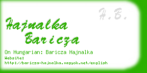 hajnalka baricza business card